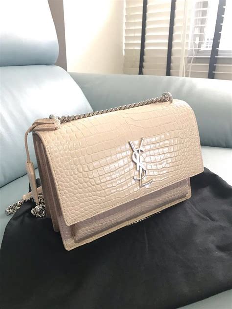 ysl sunset bag large croc|ysl crocodile envelope bag.